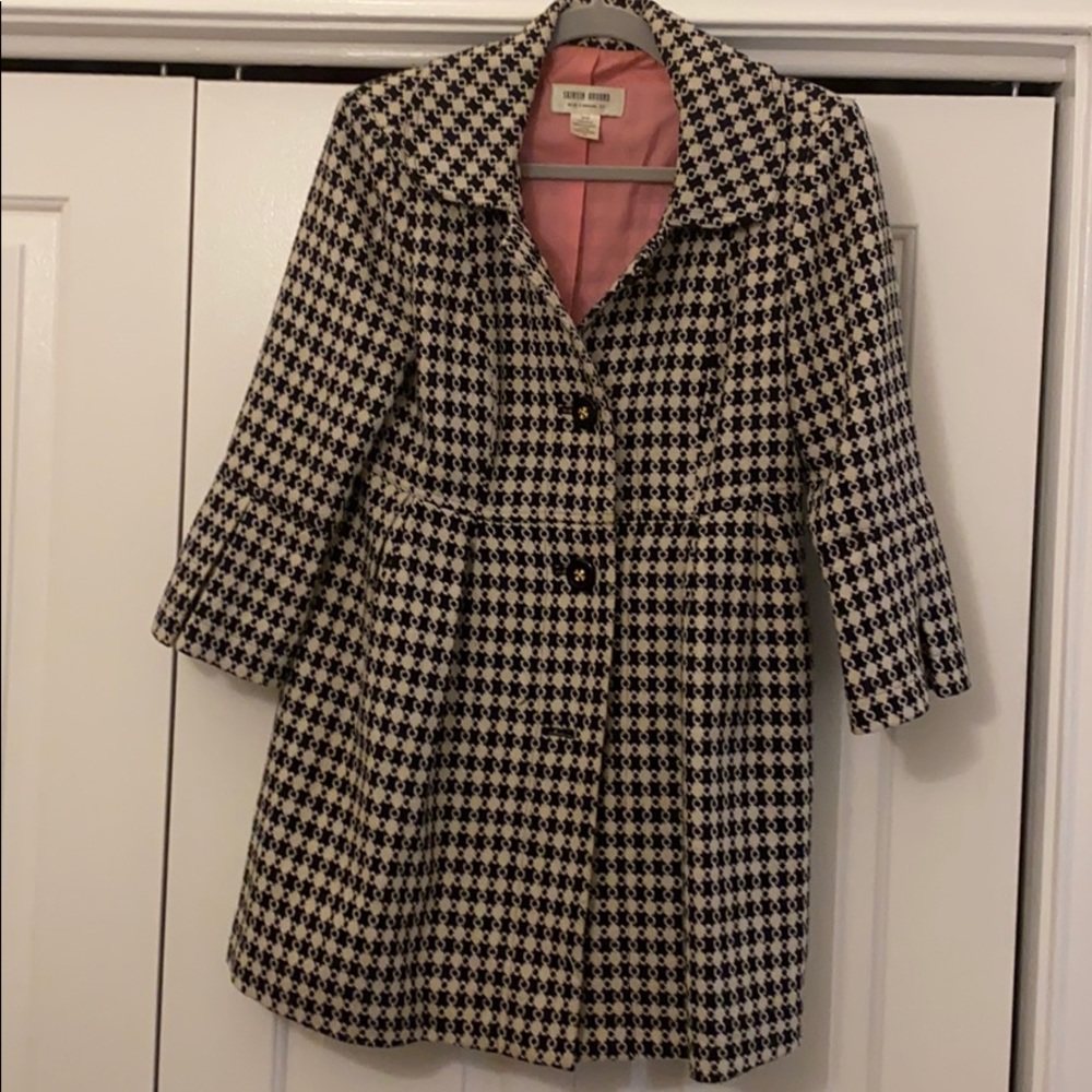 Wool houndstooth boutique coat